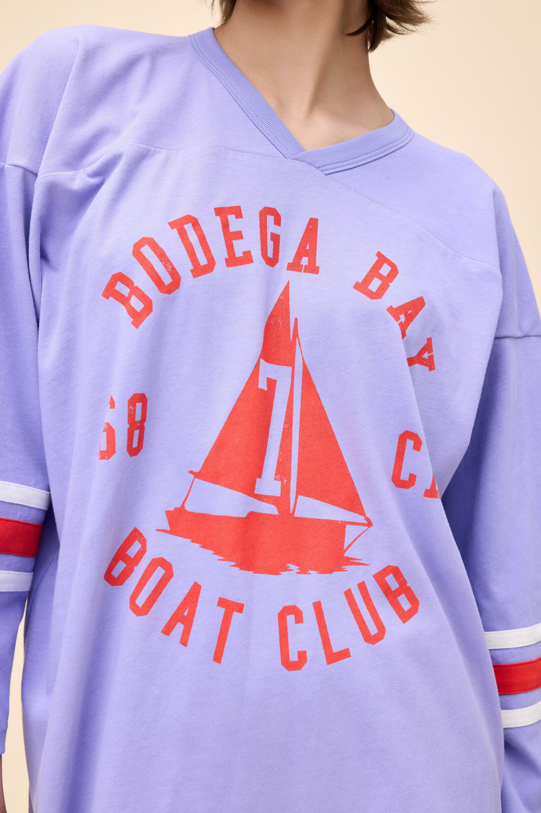 Daydreamer Tees bodega bay jersey in purple mist combo