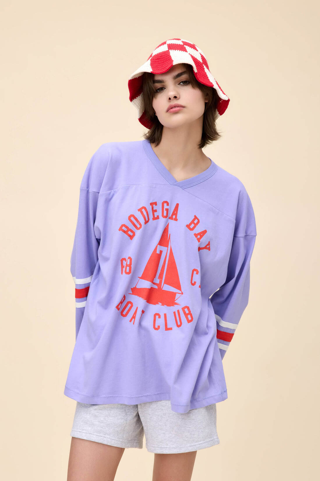 Daydreamer Tees bodega bay jersey in purple mist combo