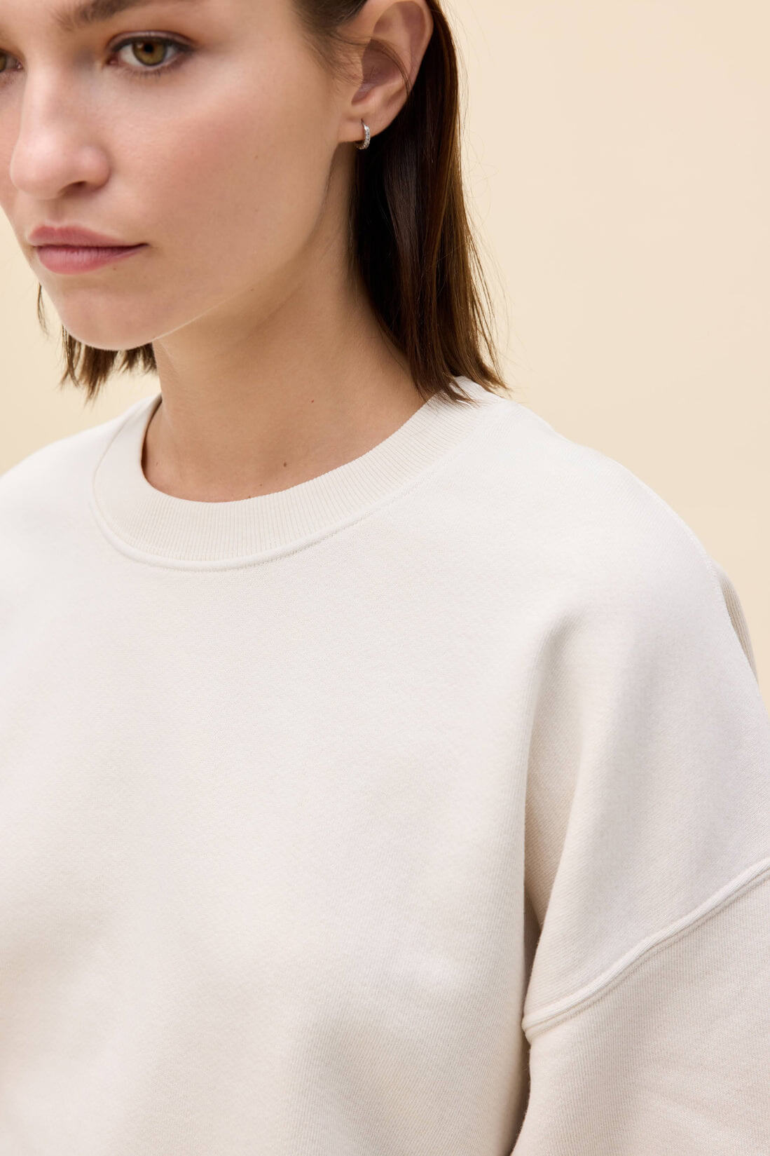 Daydreamer Solid BF Crew dirty white