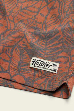 Howler Bros deep set boardshorts in leafy lithographs adobe