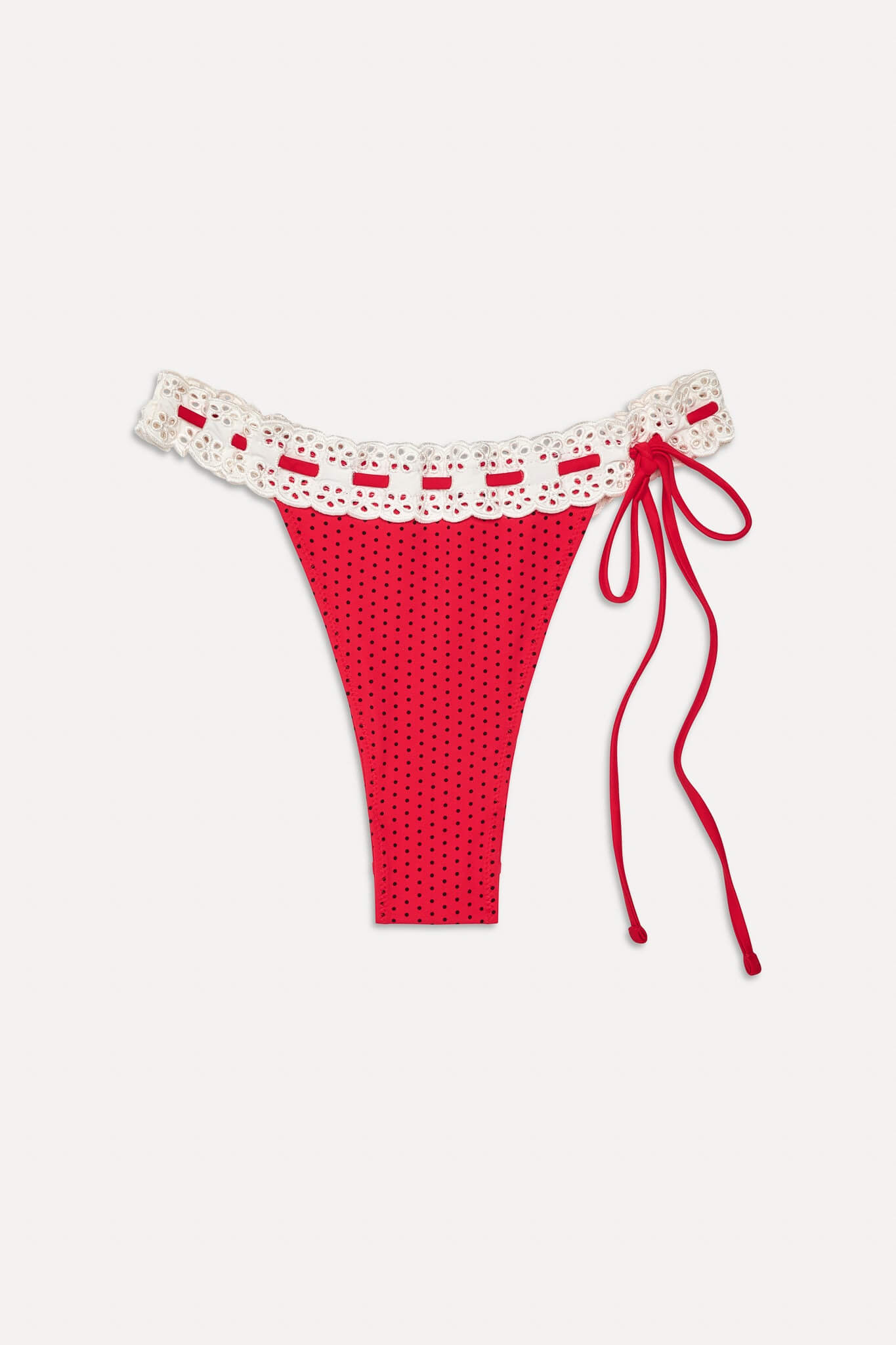 Frankies Bikinis lacey bottom in spice dot