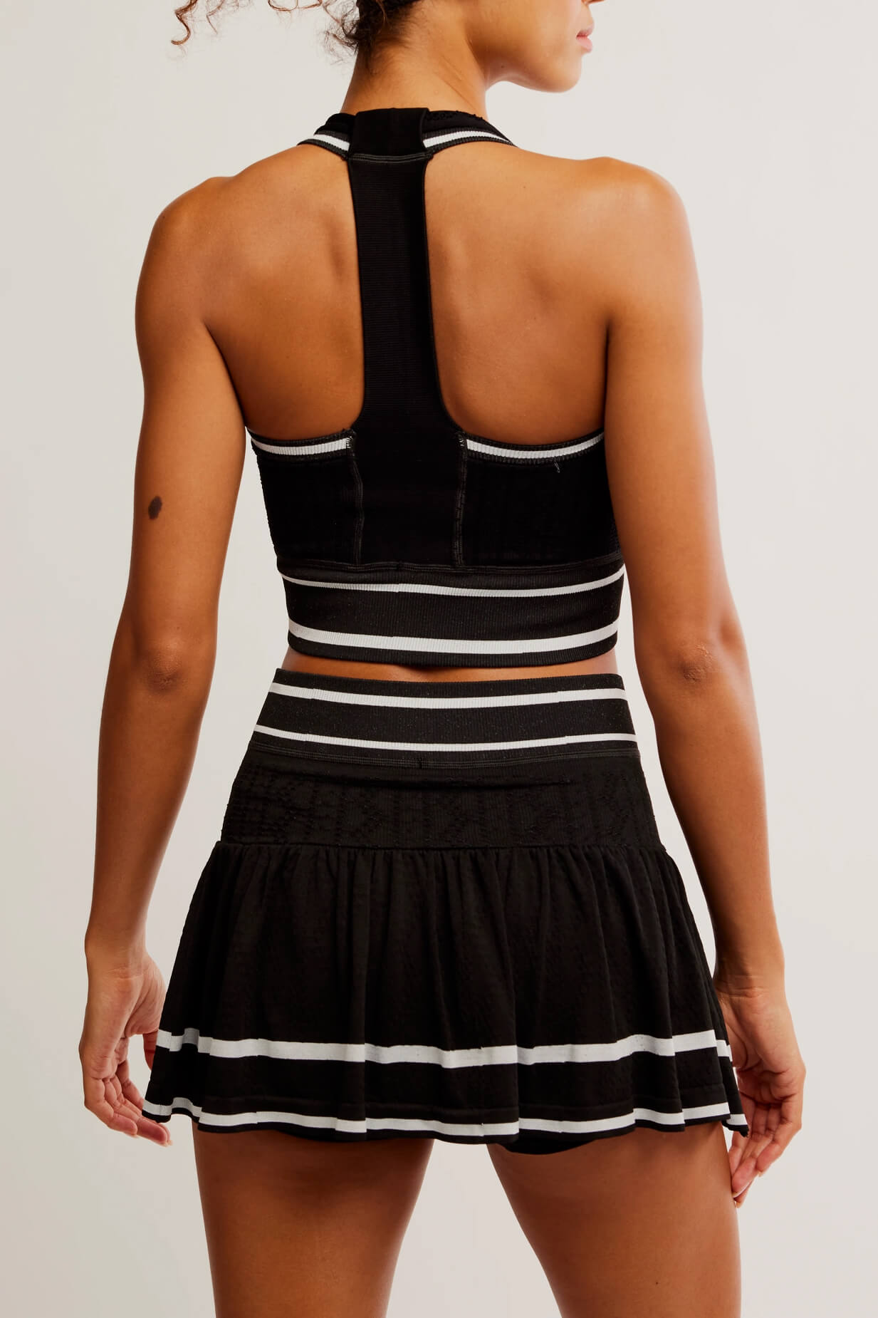 Free People Advantage set in black and white stripe