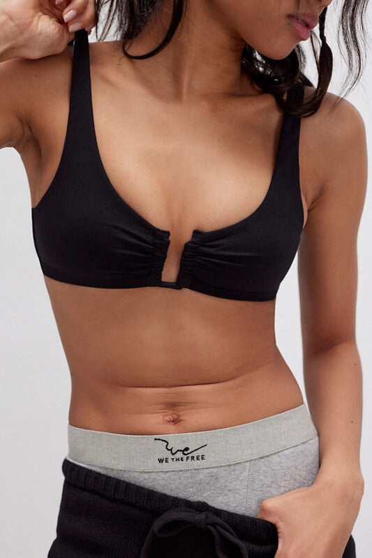 Free People ahead of the curve bralette in black