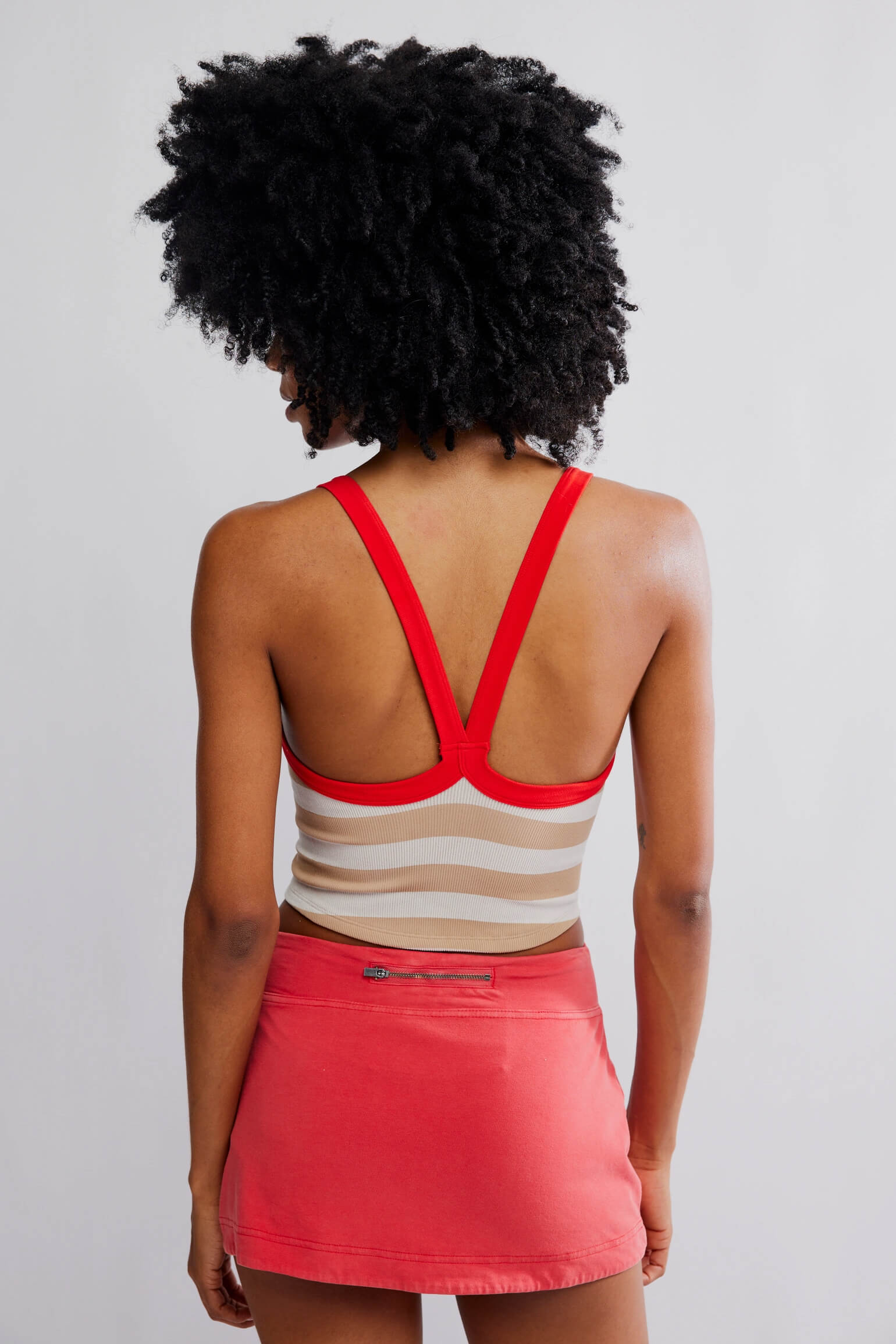 Free People all clear striped cami in white combo