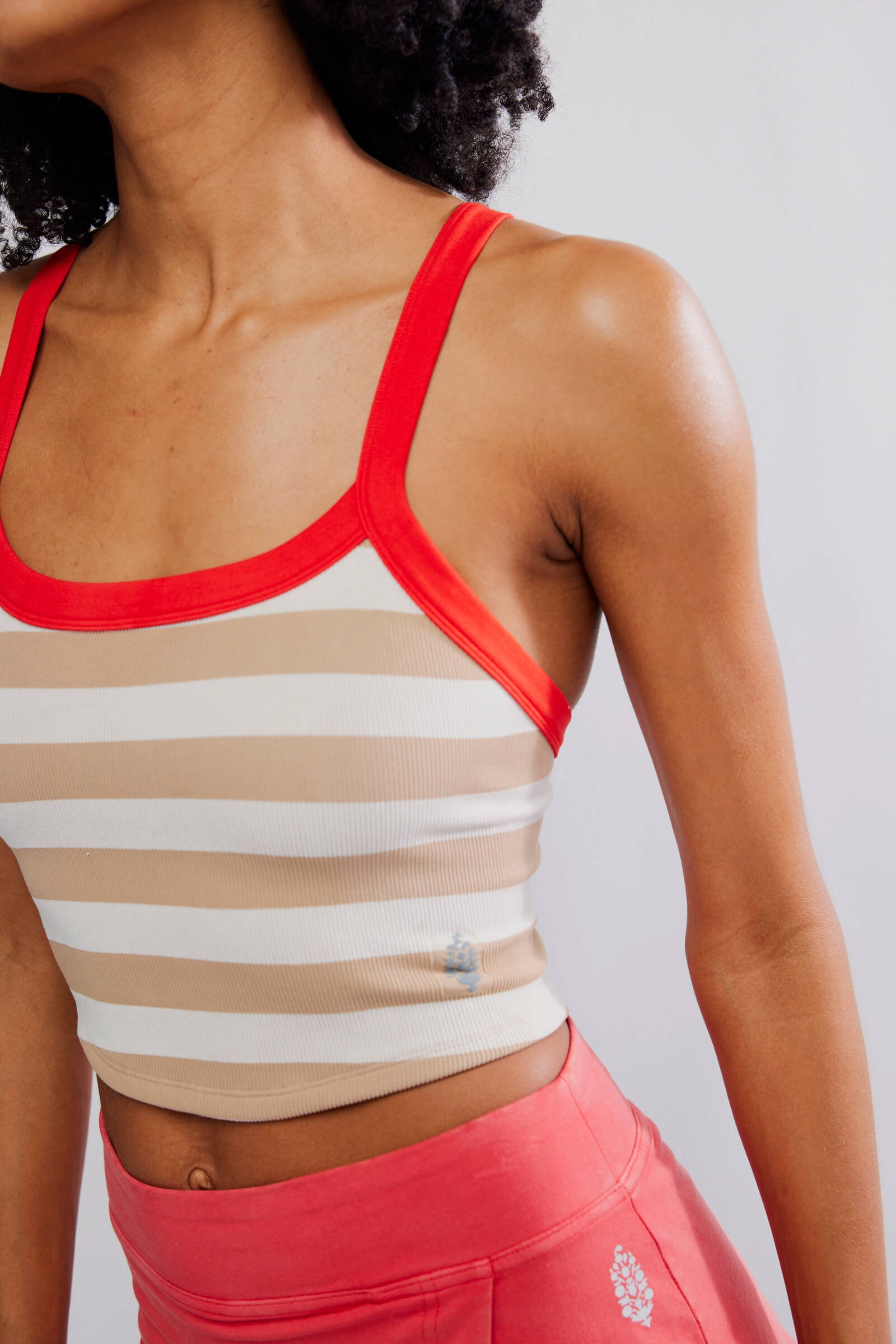 Free People all clear striped cami in white combo