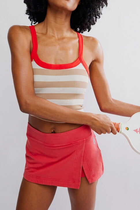 Free People all clear striped cami in white combo