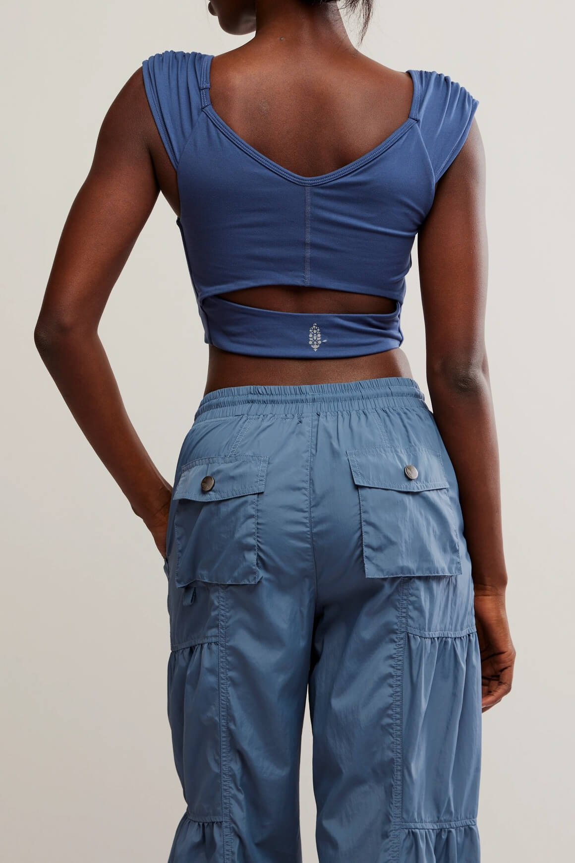 Free People breathe deeper cami in blue indigo