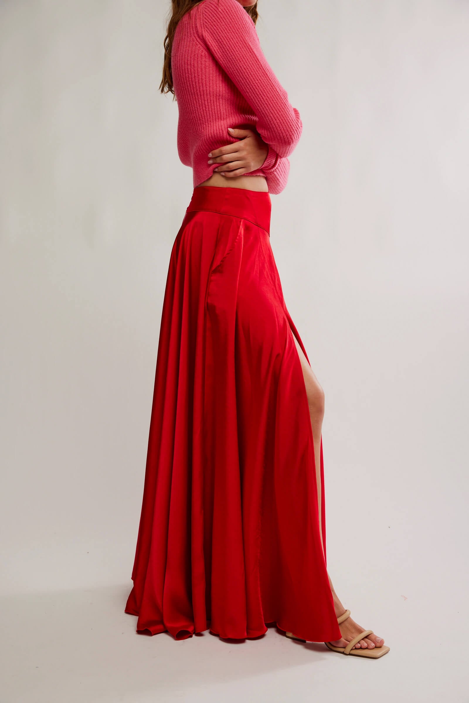 Free People Chilco Maxi Skirt in salsa