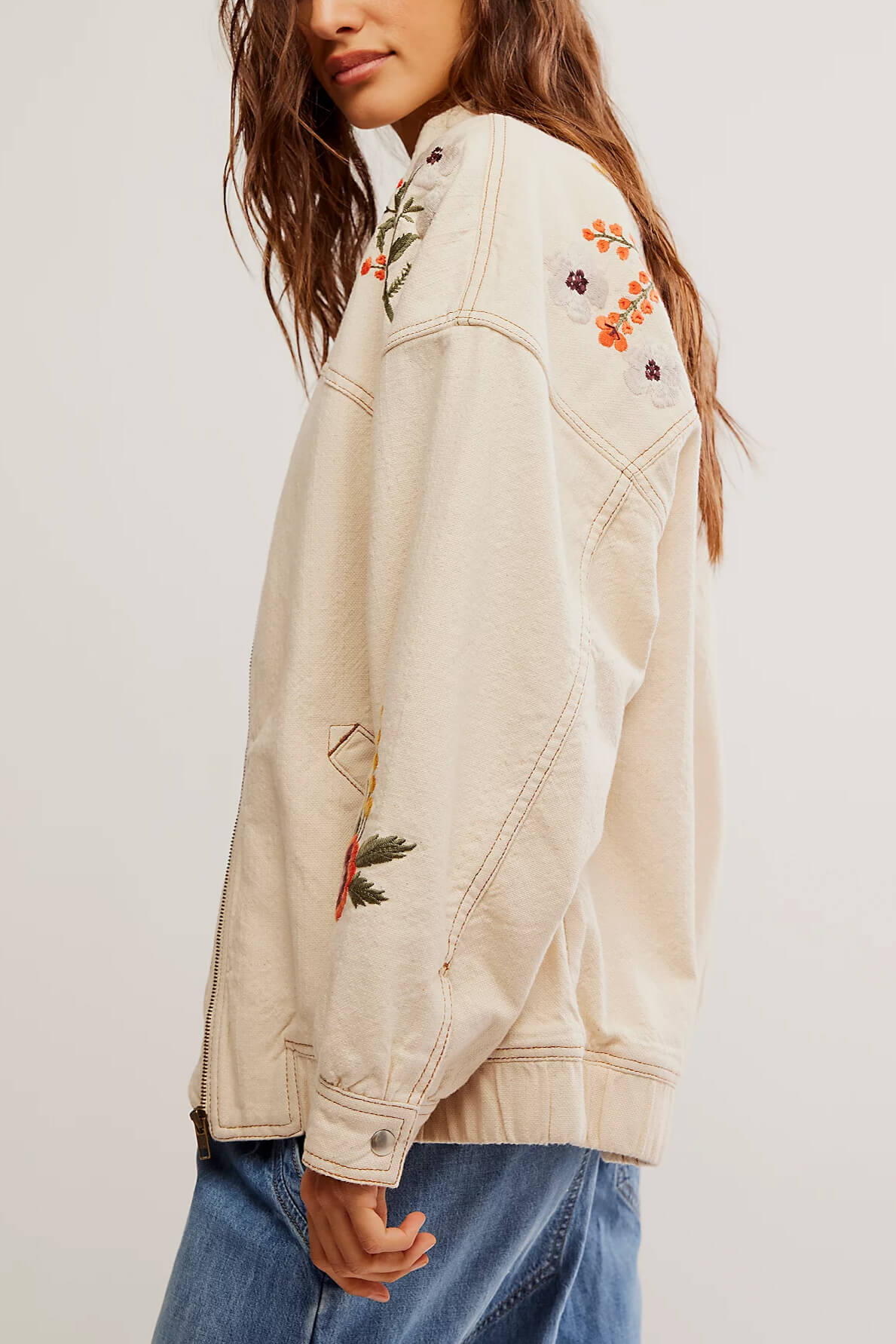 Free People dusty trails jacket in ivory combo
