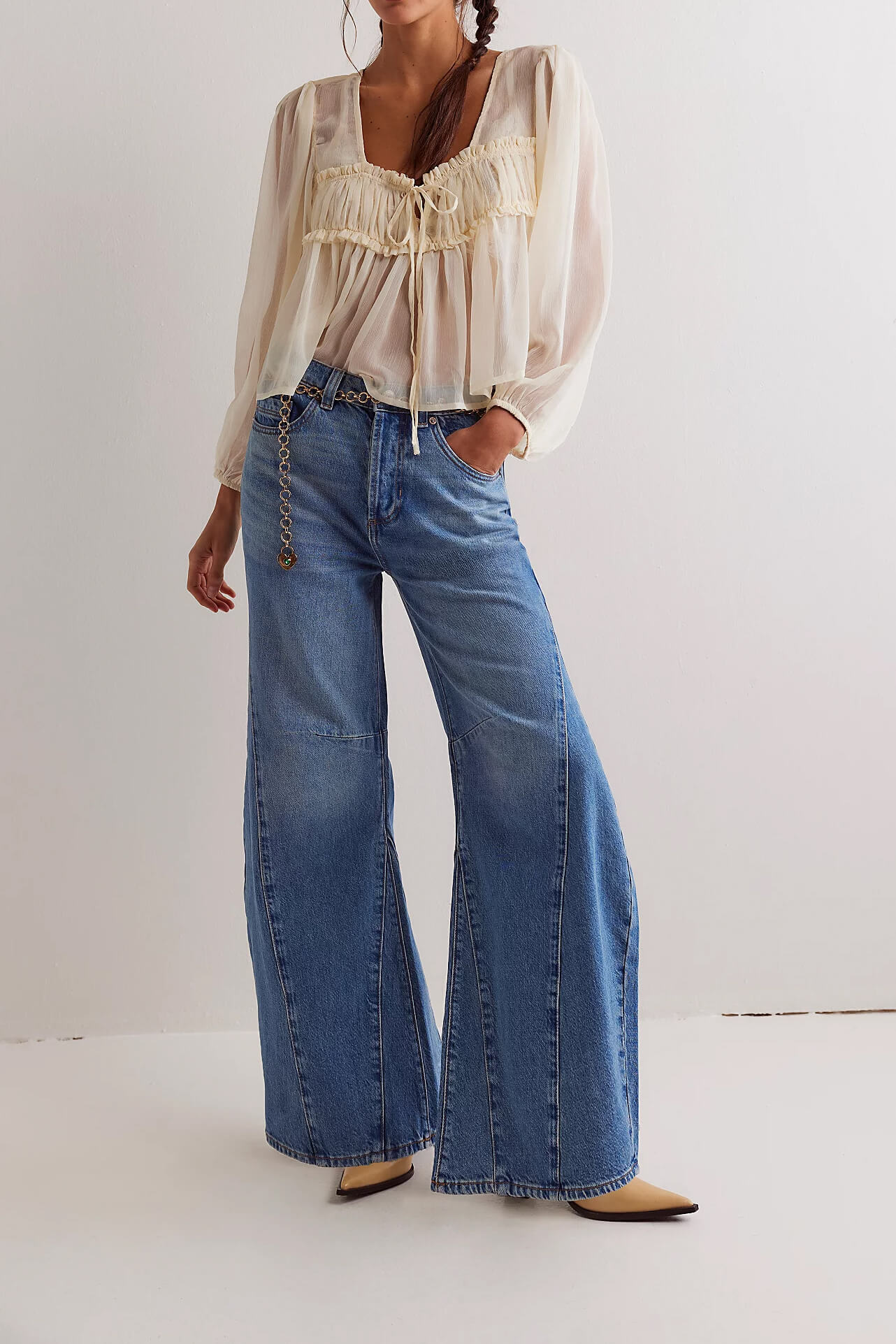 Free People eden high slouchy jeans in homefree