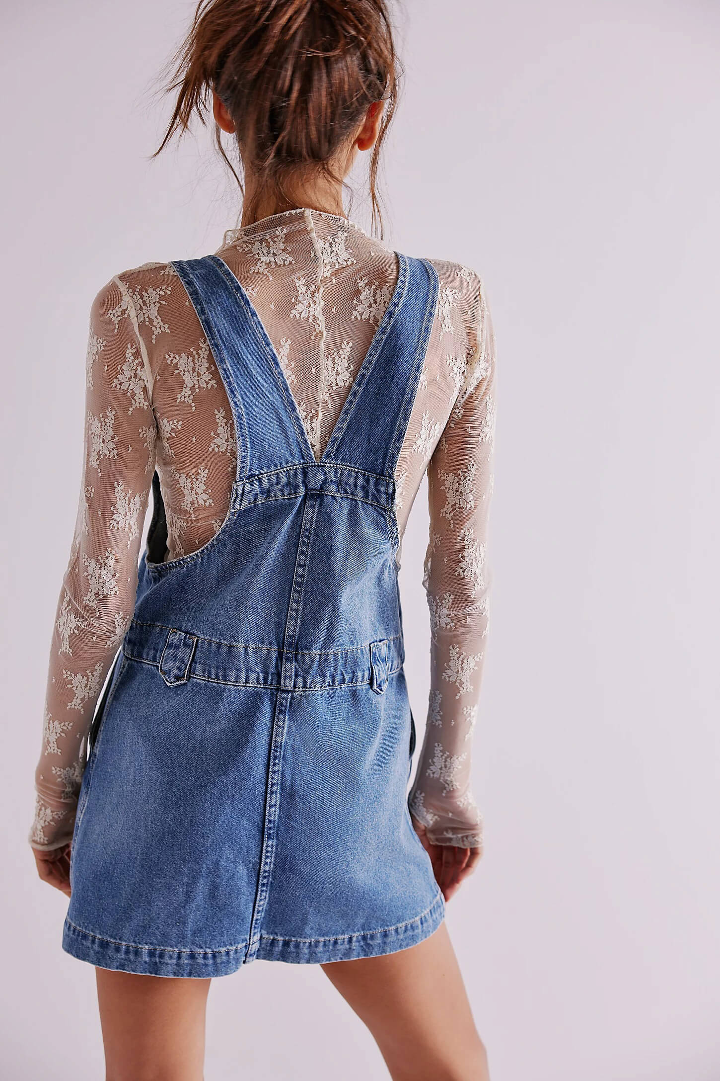 Free People Edie denim skirtall in nimbus