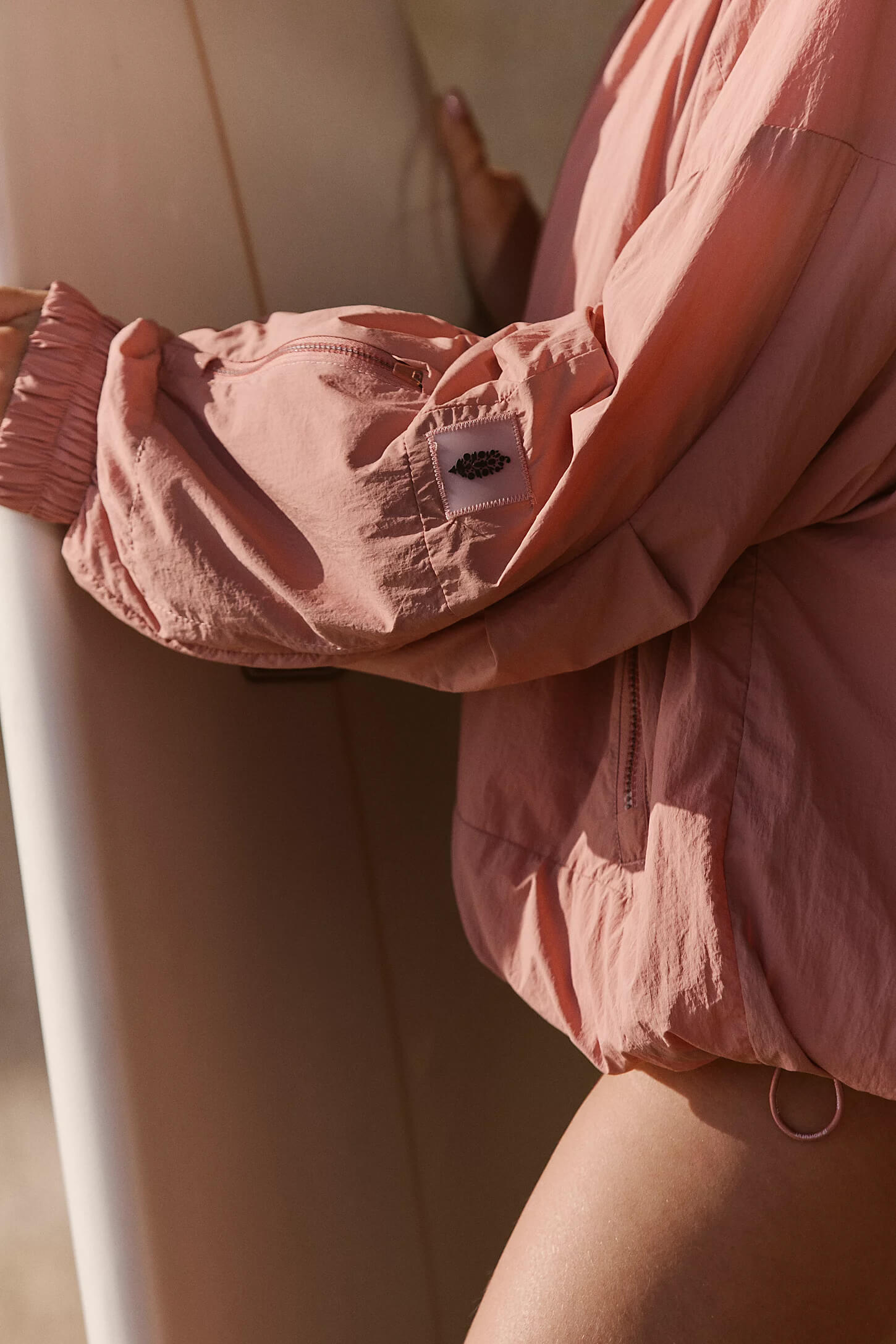 Free People Explore More Fleece Jacket in petal pink
