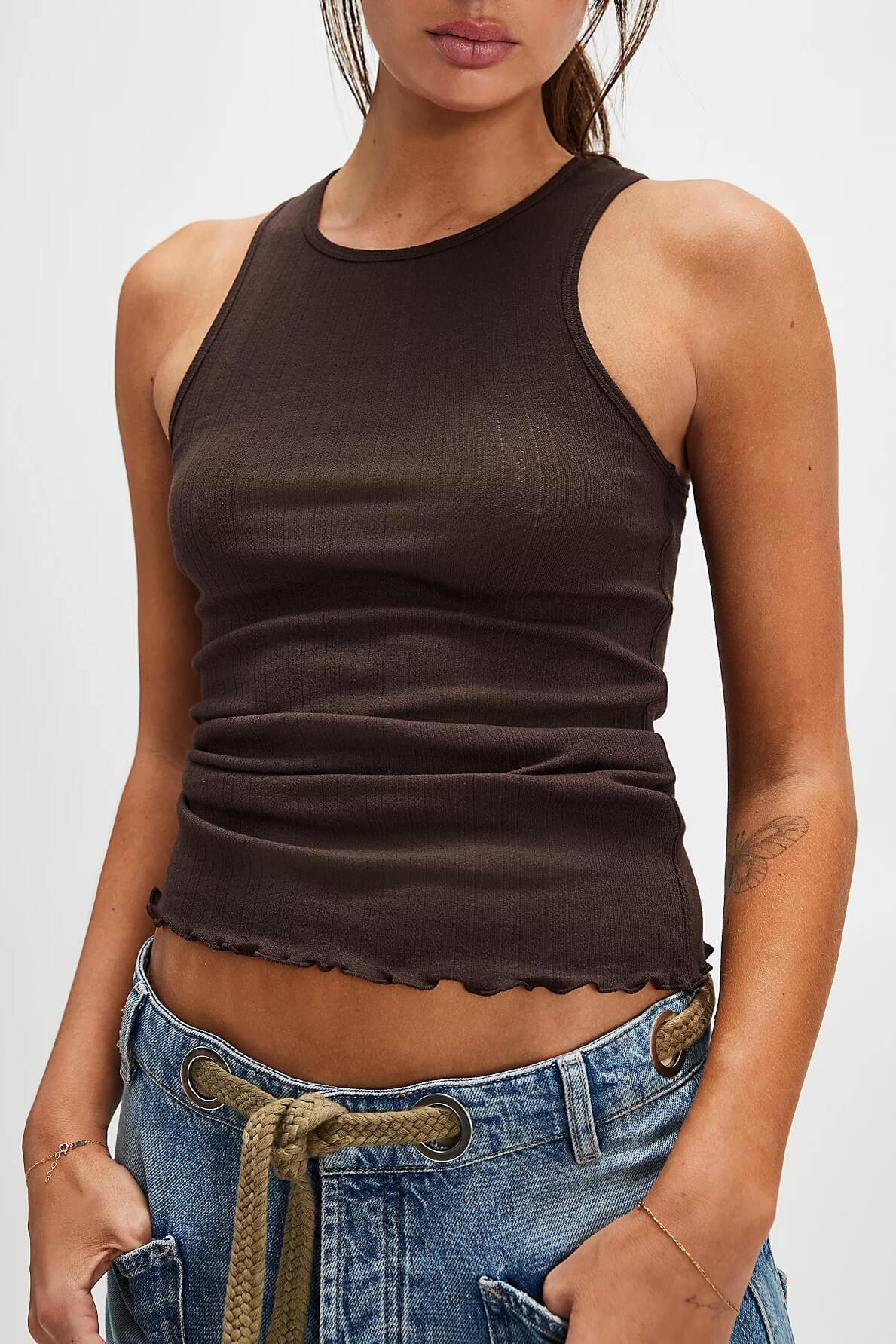 Free People fresh in love tank in brown