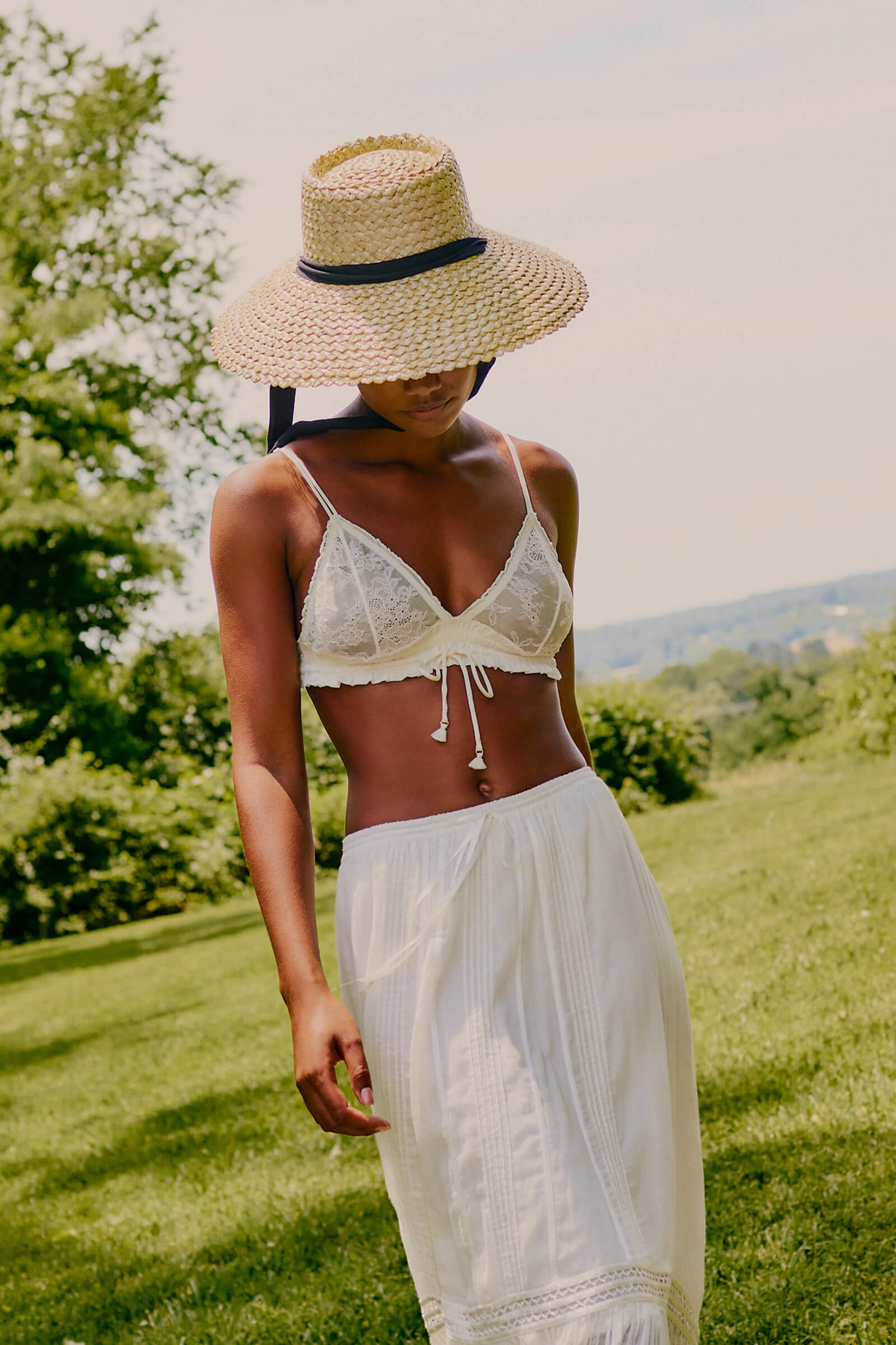 Free People Gia triangle bralette in ivory