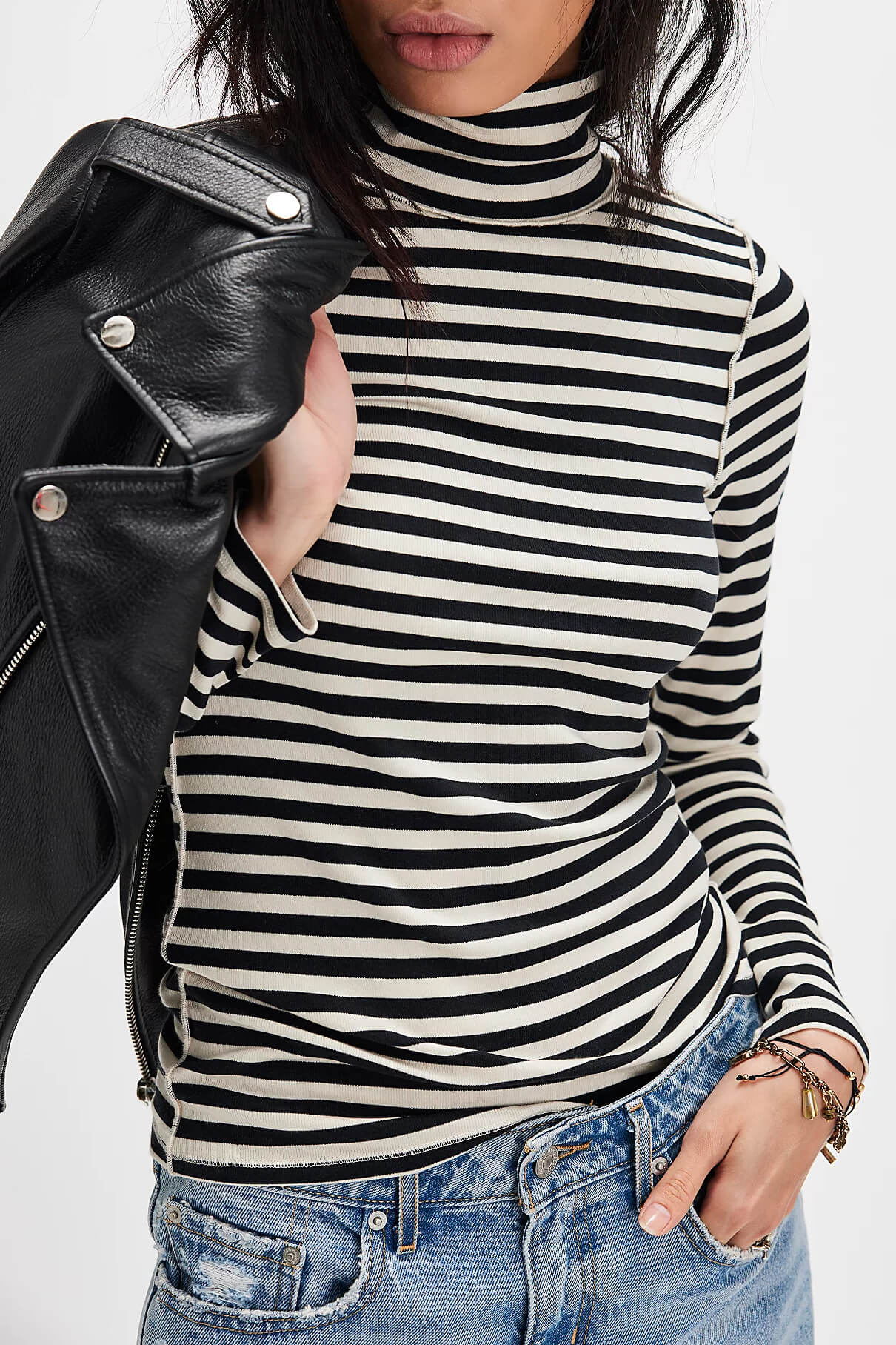 Free People Good Good Turtleneck black