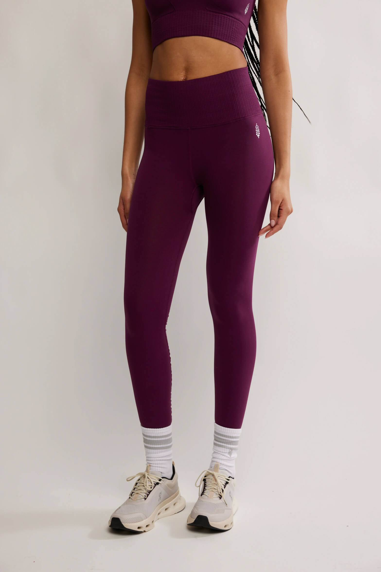 Free People Good Karma Legging in black cherry