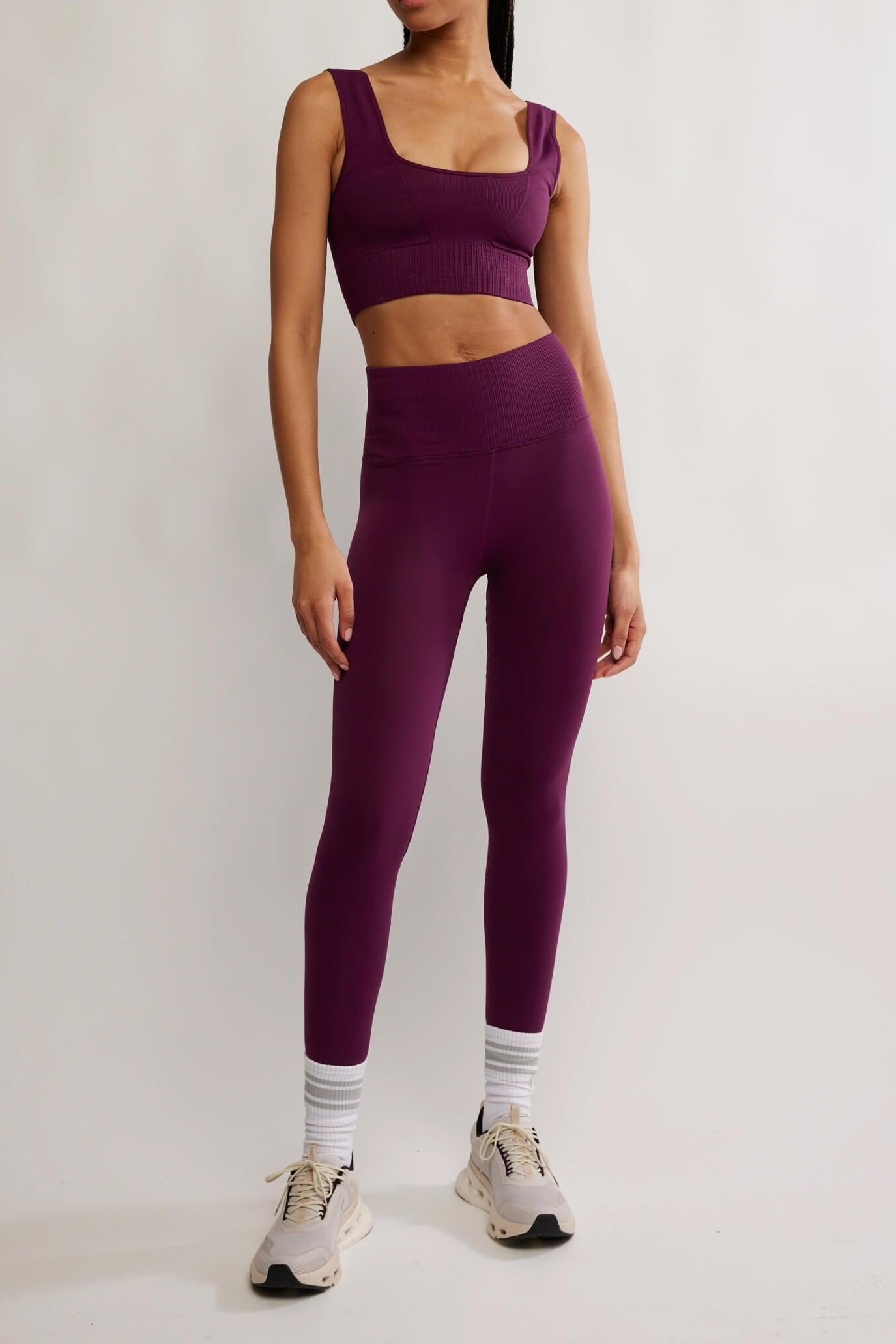 Free People Good Karma Legging in black cherry