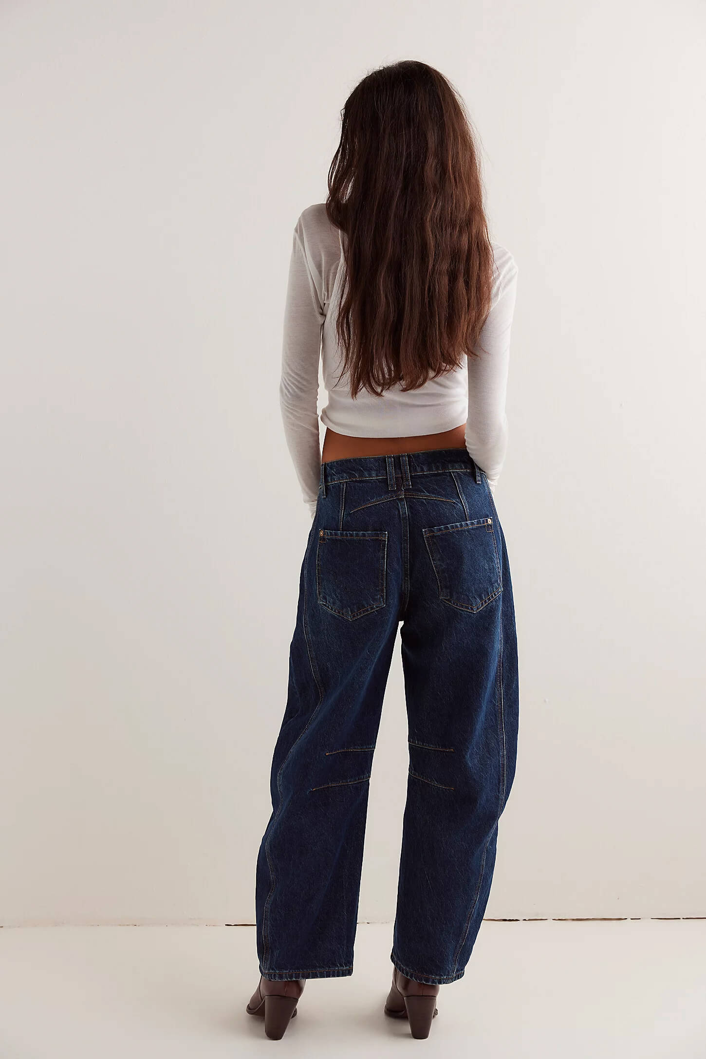 Free People Good Luck Barrel Jeans in deep end