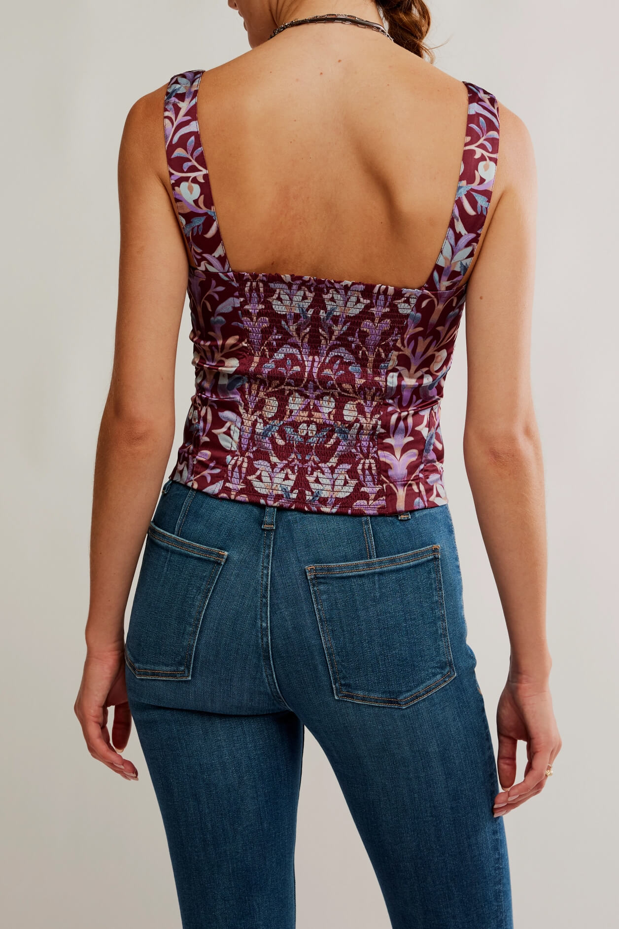 Free People Grace Corset Cabernet Combo