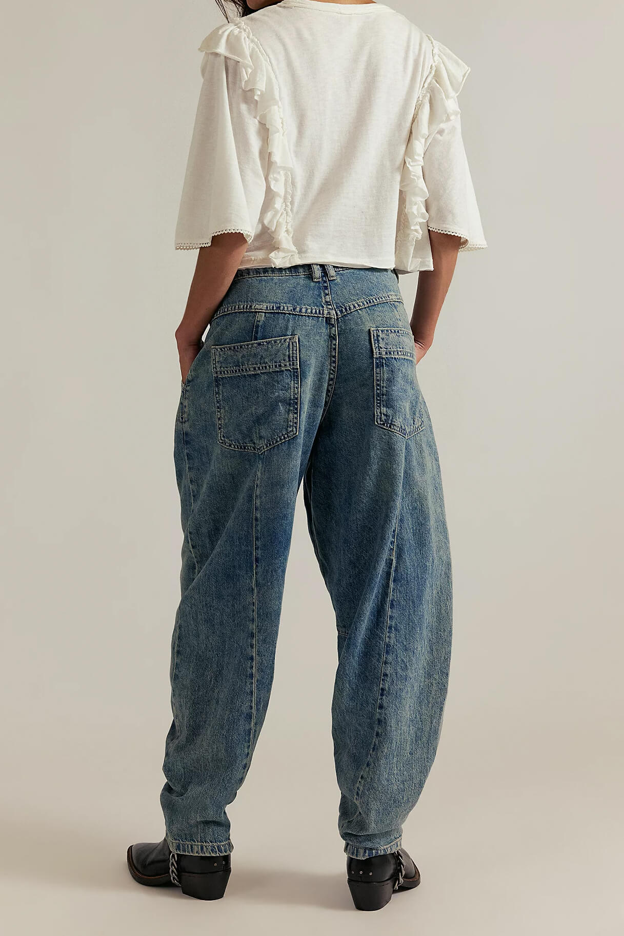 Free People Heartland Baggy Jean in creekstone