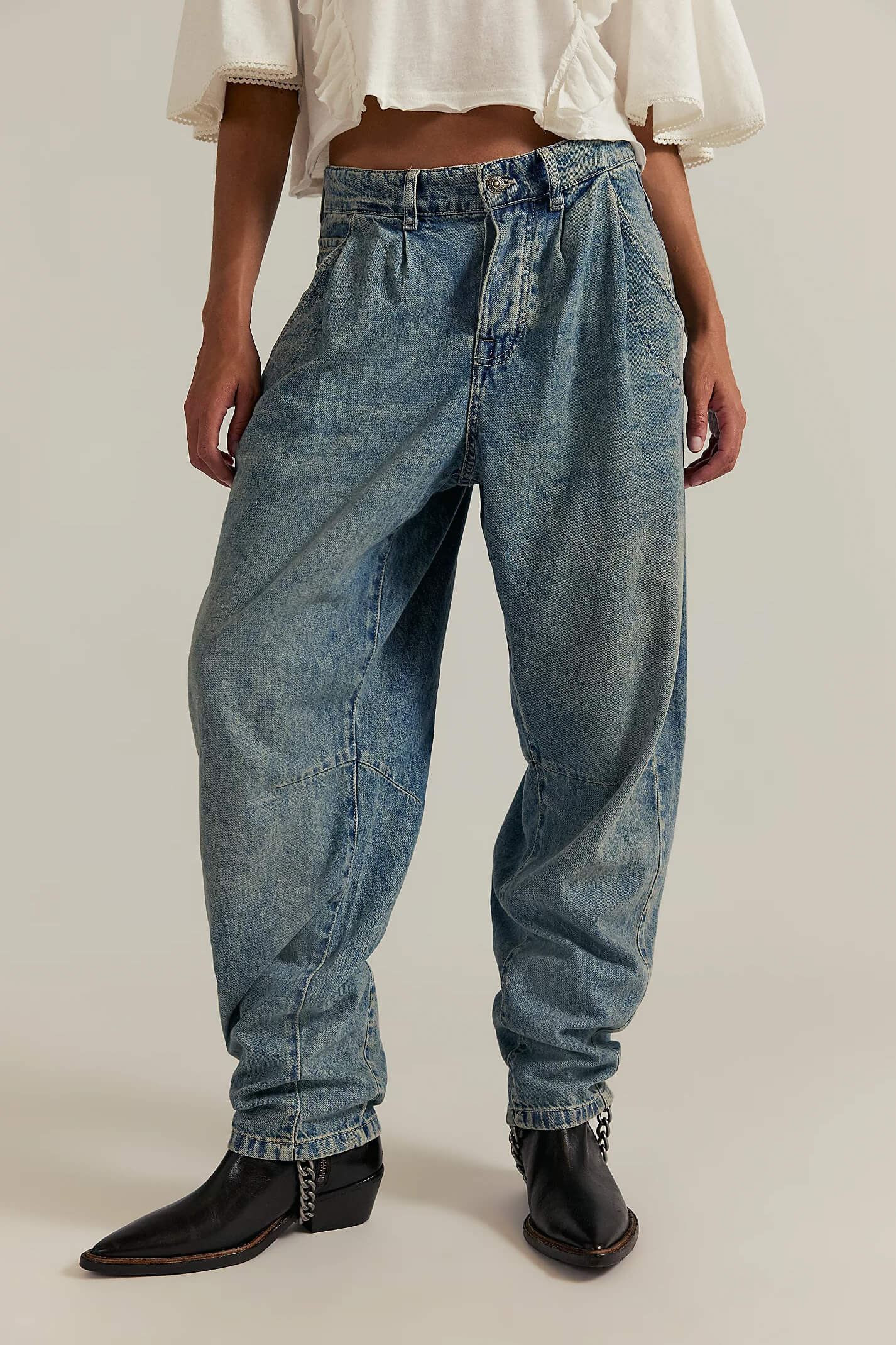 Free People Heartland Baggy Jean in creekstone
