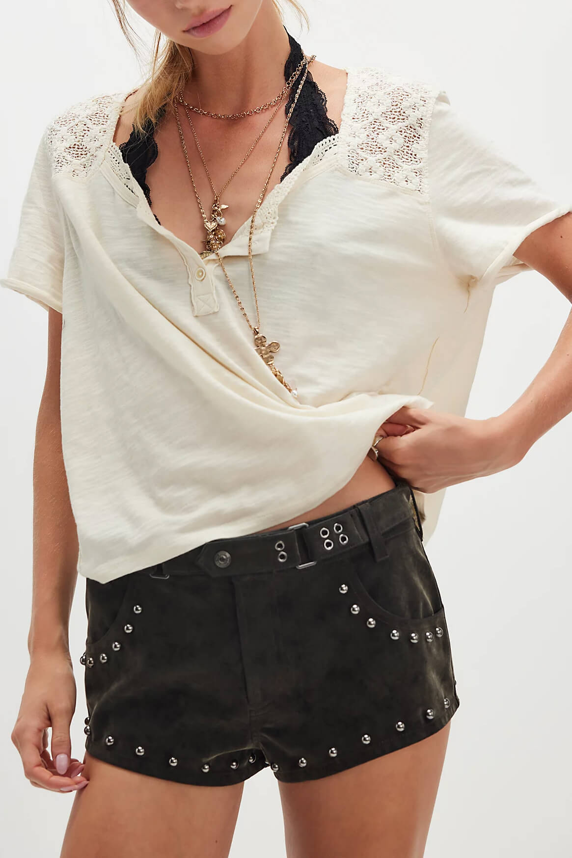 Free People Heirloom Henley in tea