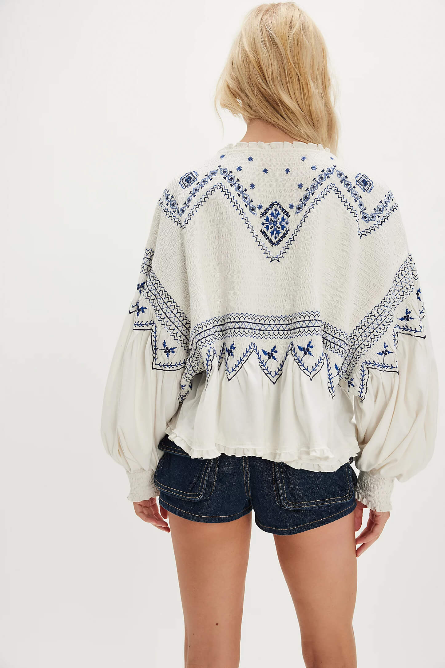 Free People Holly Knit Top Eggnog Combo