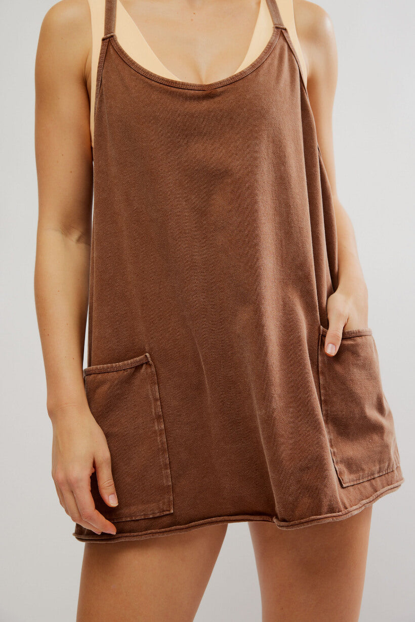 Free People hot shot mini dress in argan oil