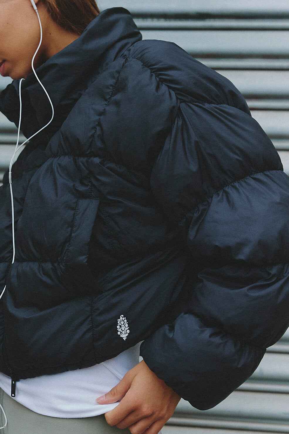 In a Bubble Puffer Jacket