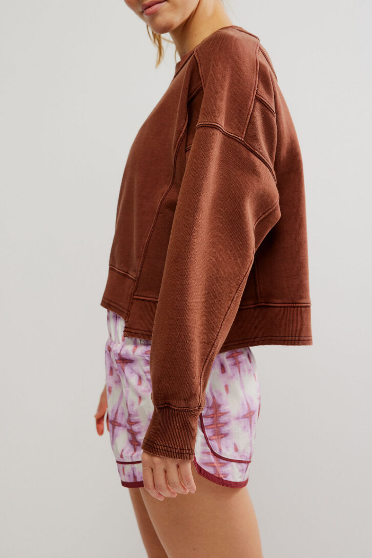 Free People intercept pullover in argon oil