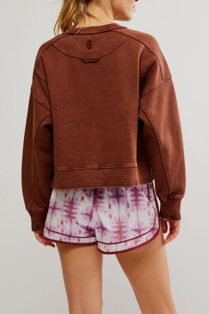 Free People intercept pullover in argon oil