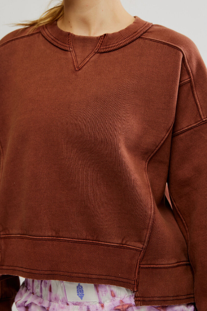 Free People intercept pullover in argon oil