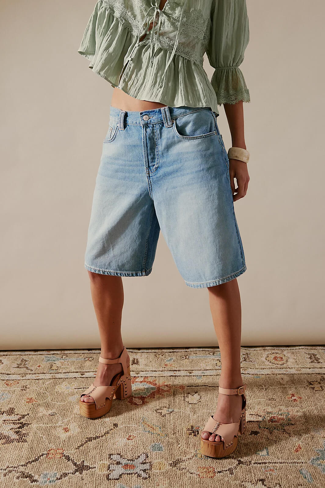 Free People Montana short in cowgirl blues