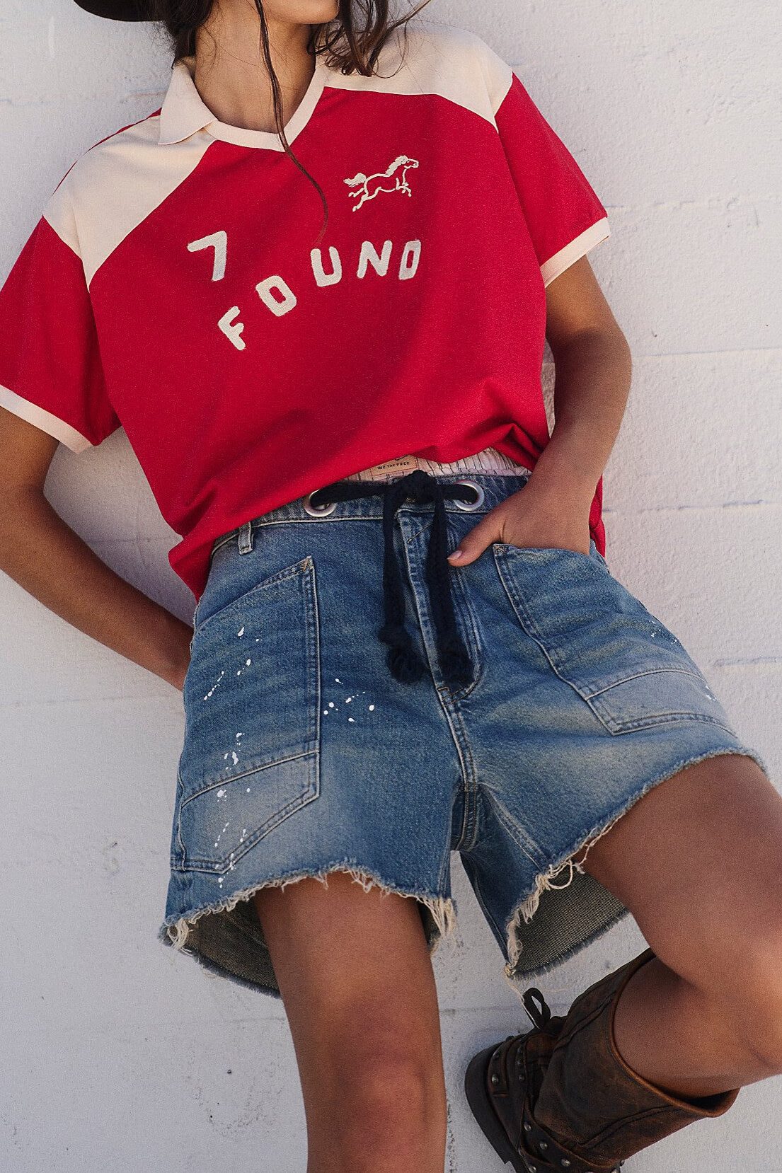Free People moxie shorts in timeless blue
