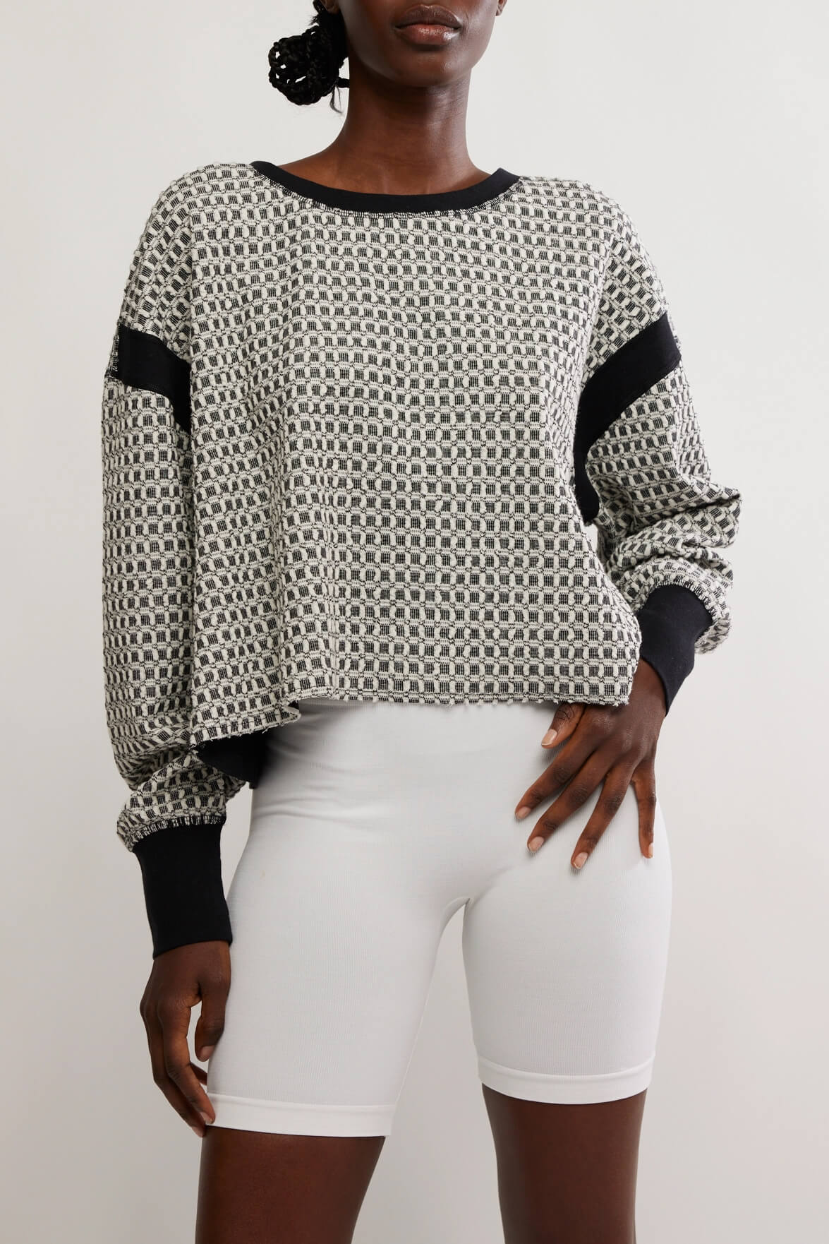 Free People My Time Textured Layer in black and white combo