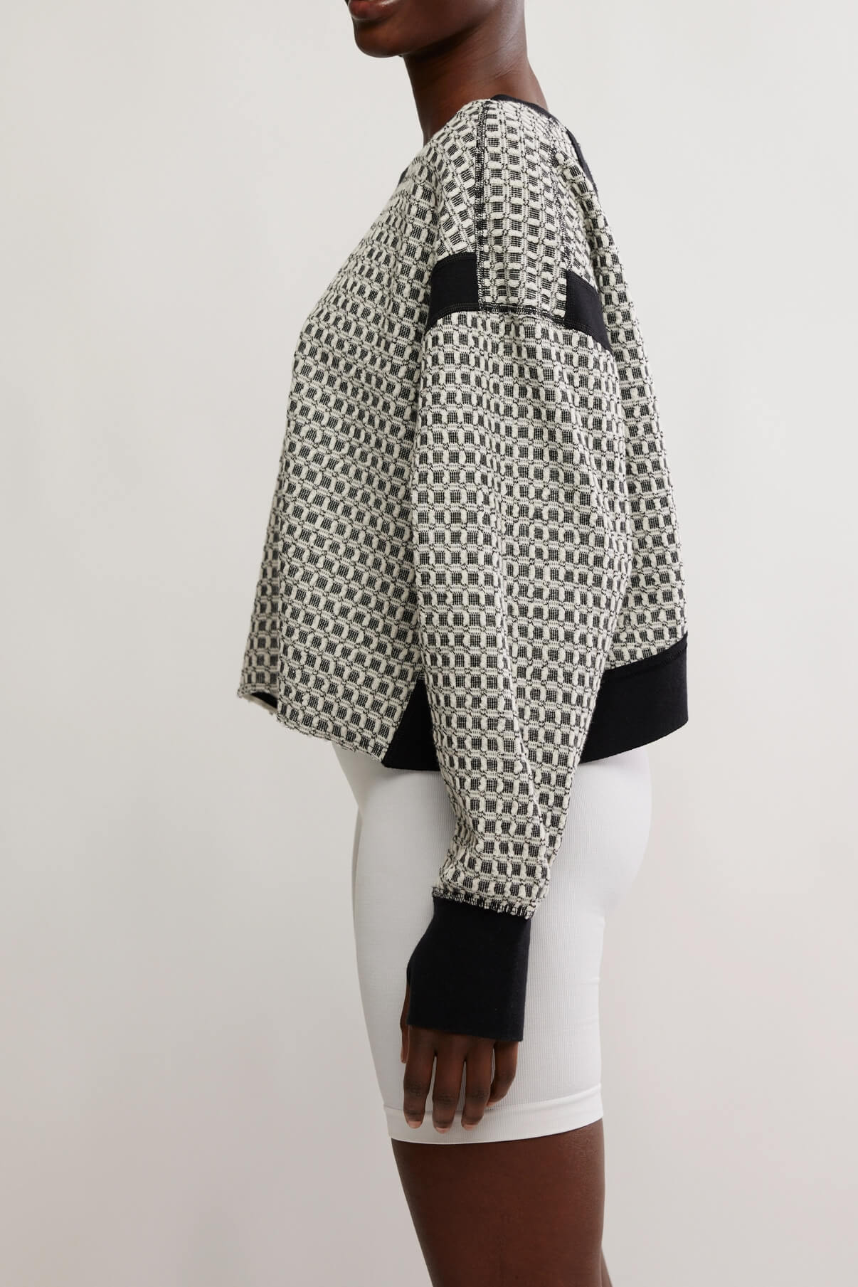 Free People My Time Textured Layer in black and white combo