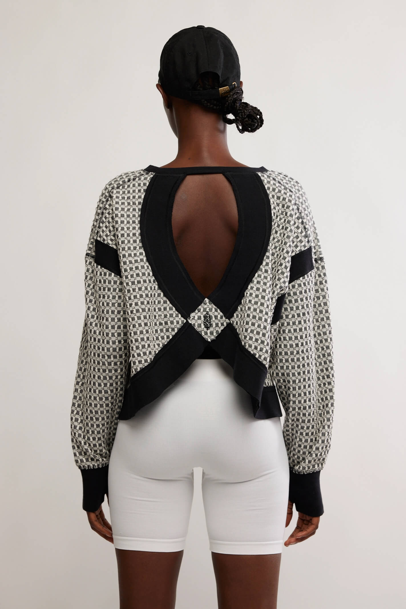 Free People My Time Textured Layer in black and white combo