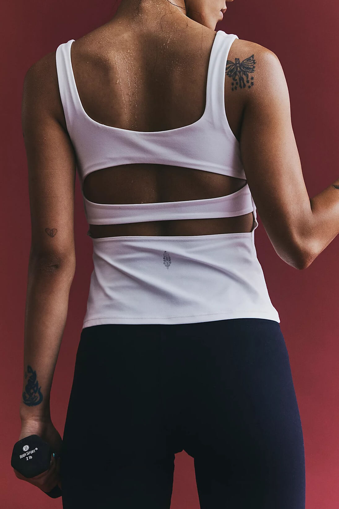 Free People never better long tank in white