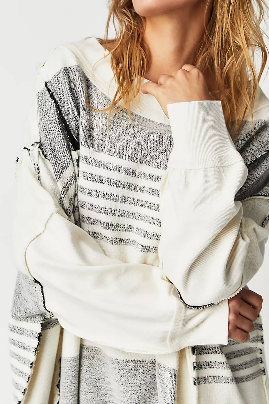 Free People off the shelf maxi in black combo