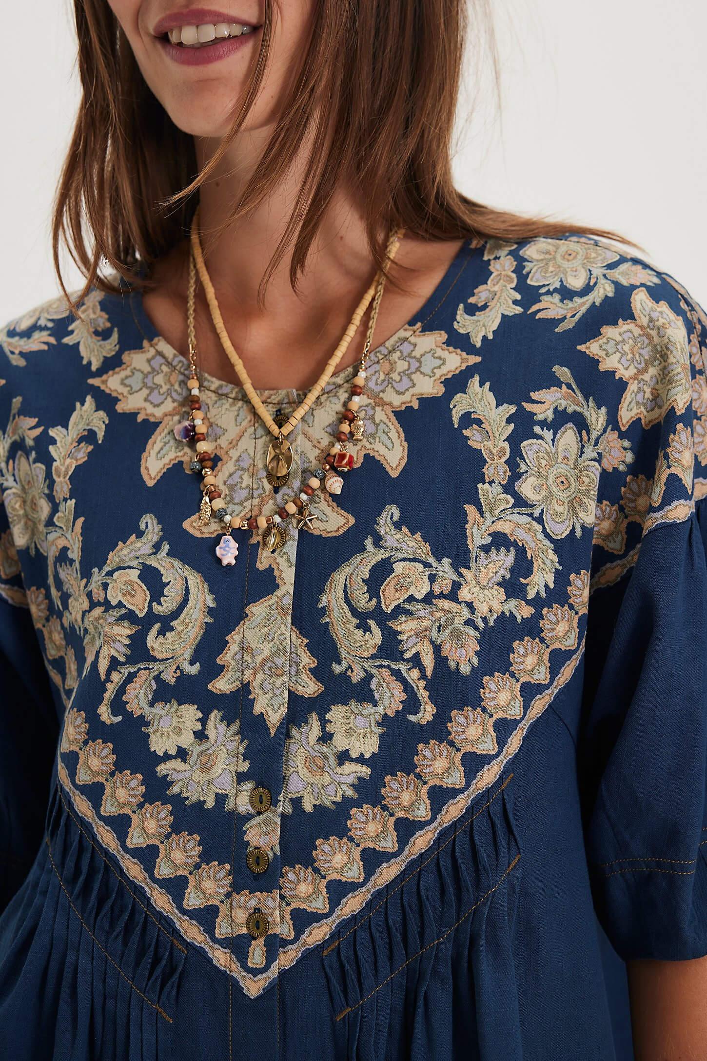 Free People Orson Mini Dress in indigo
