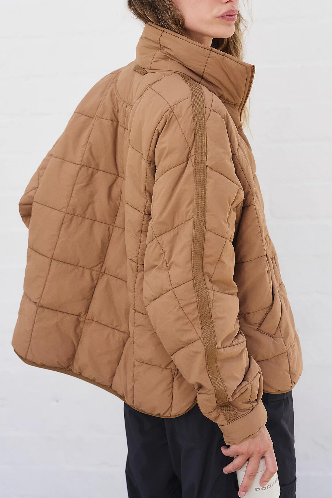 Free People Pippa Packable Puffer Jacket in twig