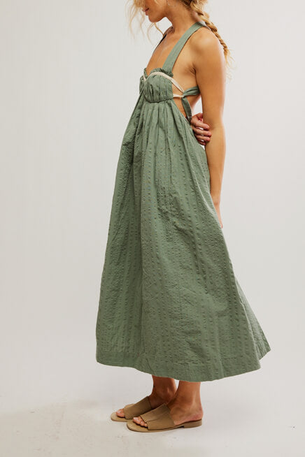 Free People poppy midi in lily pad
