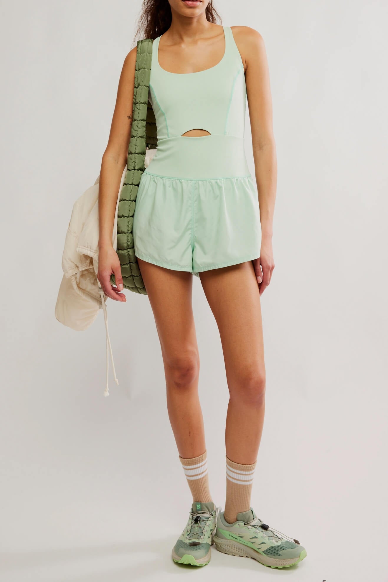 Free People Righteous Runsie in cactus
