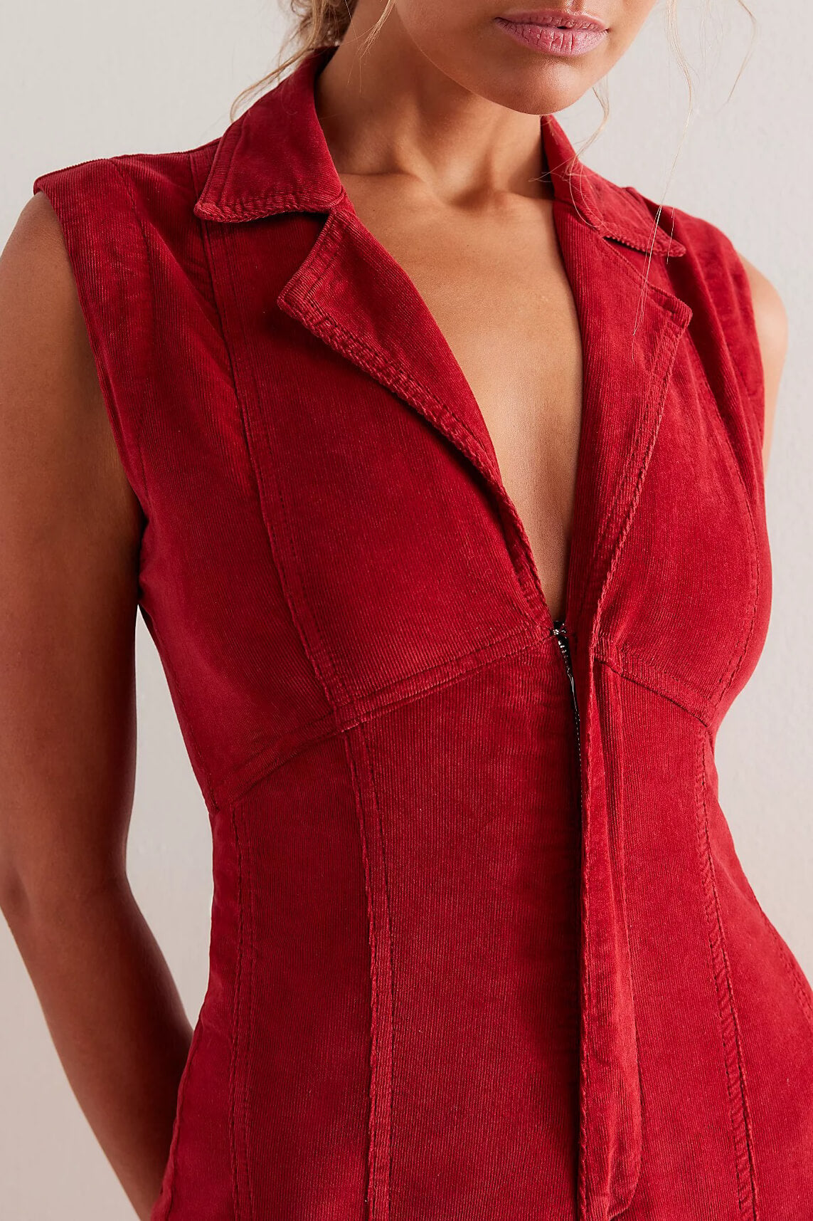 Free People Ring The Alarm One Piece in haute red