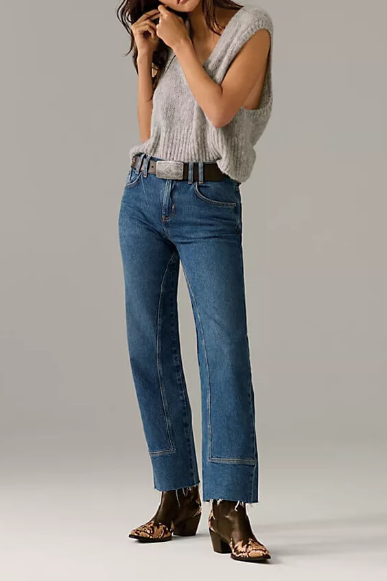 Free People risk taker mid rise jean in be bold