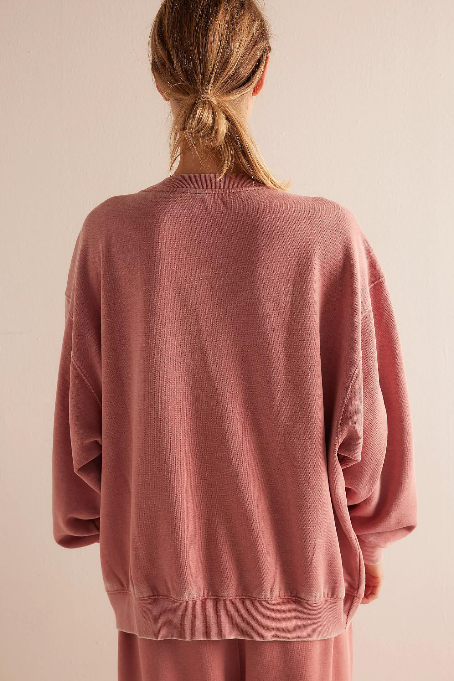 Free People Slow It Down Pullover in rose dawn