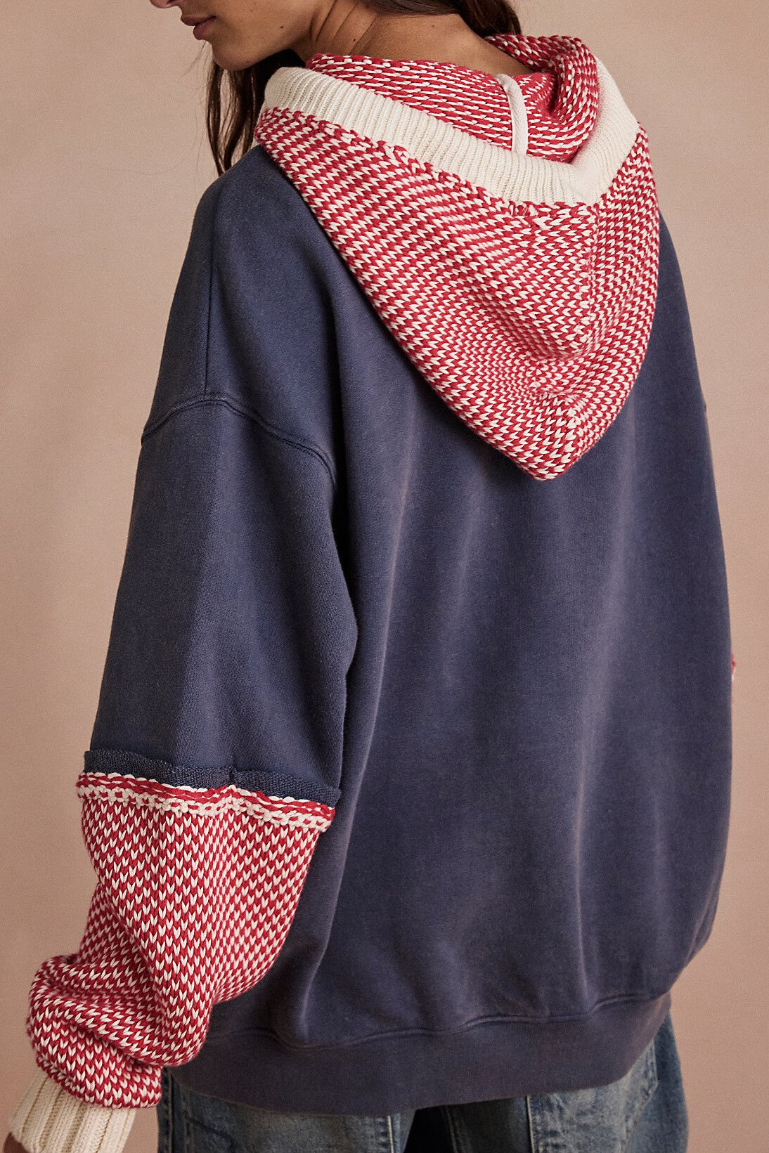 Free People Snug Bonnet Sweatshirt in indigo