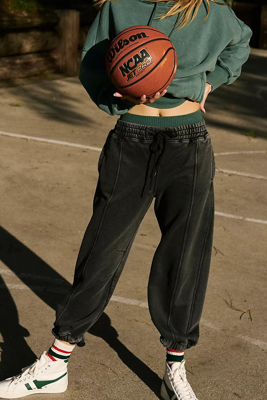 Free People sprint to the finish pant in black