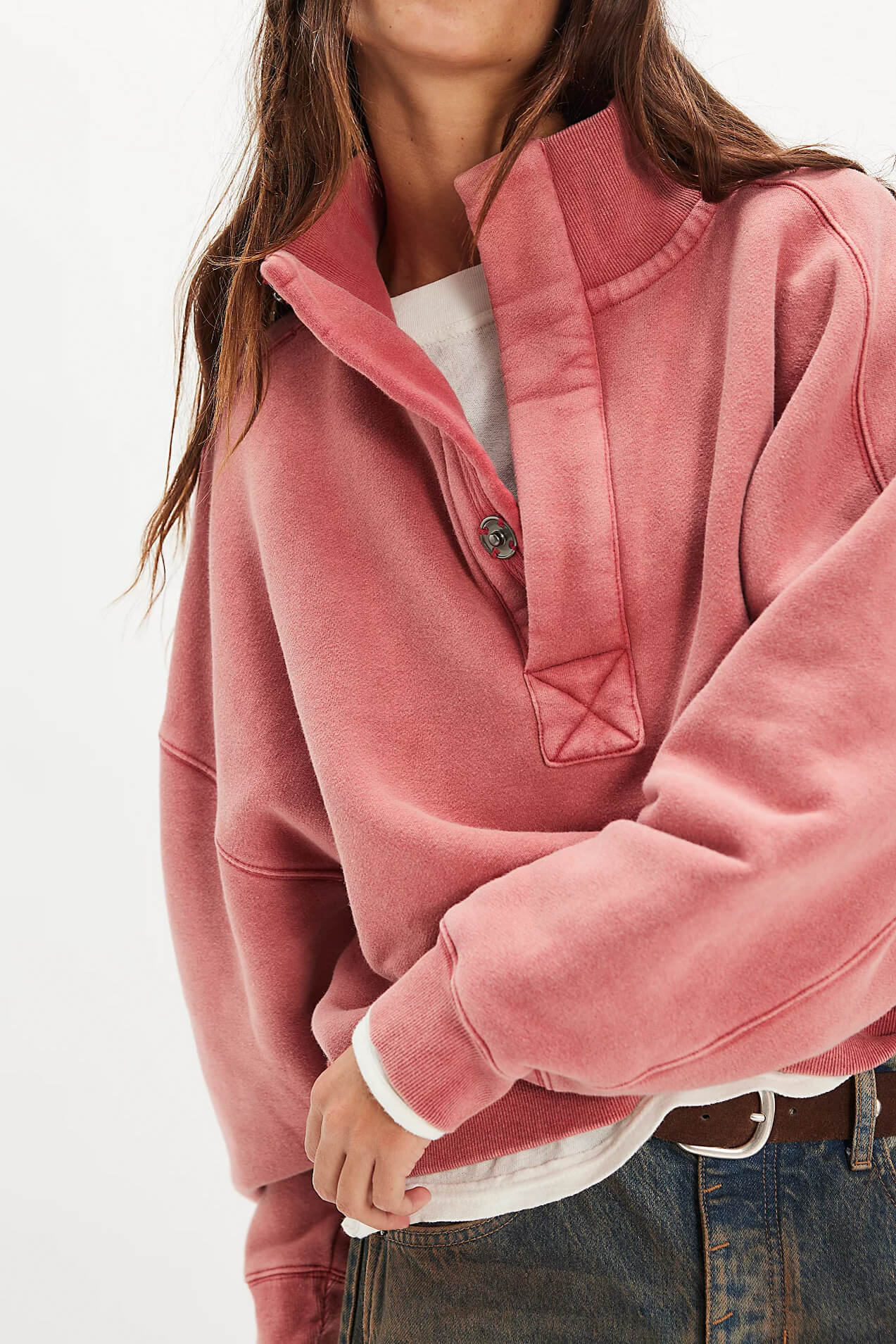 Free People Timeless Pullover in salsa