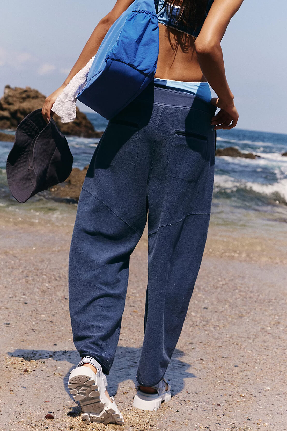 Free People timko pant in midnight navy